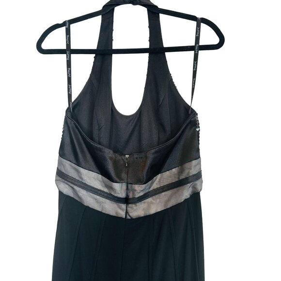 Joseph Ribkoff 8 Black Sequin Bodice Halter Dress - Picture 13 of 16